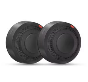 CZUJNIK DYMU DETEKTOR OGNIA WIFI ALARM BEZPRZEWODOWY 2 SZTUKI CZARNY TUYA
