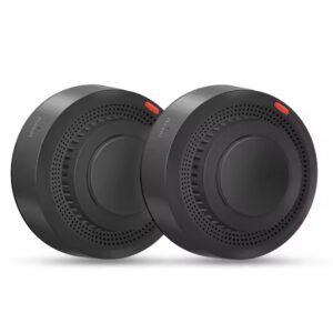 CZUJNIK DYMU DETEKTOR OGNIA WIFI ALARM BEZPRZEWODOWY 2 SZTUKI CZARNY TUYA