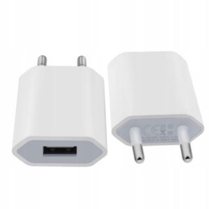 UNIWERSALNA ŁADOWARKA USB DO TELEFONÓW ZASILACZ BIAŁA SZYBKA WYSYKA