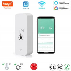 TUYA WiFi CZUJNIK TEMPERATURY I WILGOTNOŚCI ASYSTENT GOOGLE ALEXA