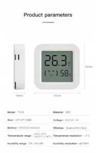 Tuya czujnik temperatury i wilgotności Mini LCD BT