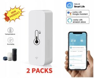 TUYA WiFi 2 CZUJNIKI TEMPERATURY I WILGOTNOŚCI ASYSTENT GOOGLE ALEXA