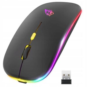 BEZPRZEWODOWA MYSZKA BLUETOOTH/USB ERGONOMICZNA CICHA ŁADOWANA CZARNA
