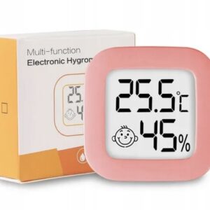 Mini RÓŻOWY LCD CYFROWY TERMOMETR HIGROMETR TEMPERATURA DOMOWY MIERNIK
