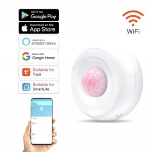 CZUJNIK RUCHU WIFI PIR TUYA SMART LIFE NA BATERIE I KABEL DETEKTOR RUHU