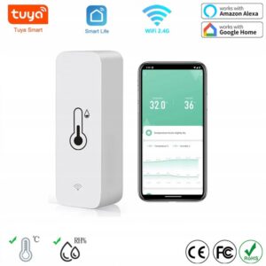 TUYA WiFi CZUJNIK TEMPERATURY I WILGOTNOŚCI ASYSTENT GOOGLE ALEXA