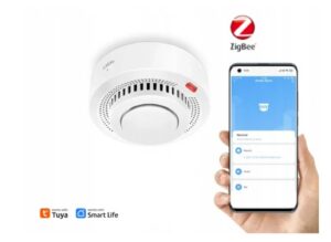 CZUJNIK DETEKTOR DYMU ZIGBEE TUYA SMART LIFE BEZPRZEWODOWY SENSOR DYMU