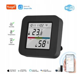 Czujnik temperatury i wilgotności uniwersalny pilot IR TUYA łączność z wifi