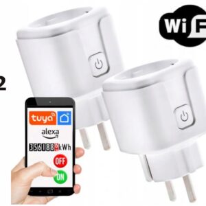 WiFi 2x INTELIGENTNA WTYCZKA GNIAZDA TUYA WTYCZKA 20A PROGRAMATOR CZASOWY