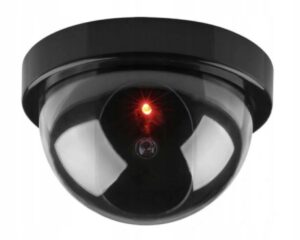 SZTUCZNA KAMERA ATRAPA Z CZERWONYM MIGAJĄCYM ŚWIATŁEM LED Fake Camera