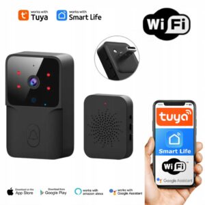 WIDEODOMOFON WIFI DOMOFON DO DRZWI DZWONEK DO DRZWI WBUDOWANY AKUMULATOR