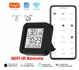WiFi INTELIGENTNY PILOT NA PODCZERWIEŃ CZUJNIK TEMPERATURY WILGOTNOŚCI IR