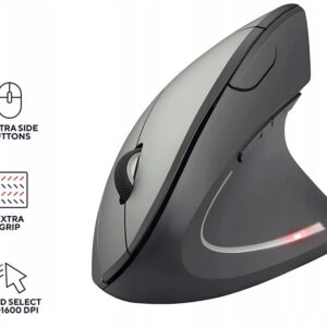 BEZPRZEWODOWA ERGONOMICZNA PIONOWA MYSZ DO GIER I LAPTOPA OPTYCZNA 2,4 GHz