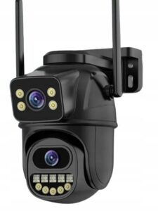 ZEWNĘTRZNA KAMERA 4K DWA OBIEKTYWY WIFI 8MPx/6 APLIKACJA DUO KAMERY ICSEE