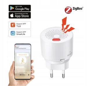 Czujnik detektor Gazu ziemnego PROPAN BUTAN LPG 230V ZIGBEE TUYA SMART HOME