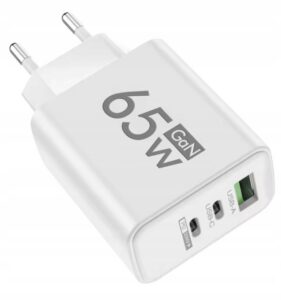 SZYBKA Ładowarka sieciowa do telefonu MOCNA QC PD 3.0 65W USB Typ-C