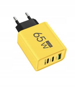 SZYBKA ŁADOWARKA SIECIOWA 65W USB 2x typ C KOSTKA DO TELEFONU WIELOPORTOWA