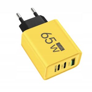 SZYBKA ŁADOWARKA SIECIOWA 65W USB 2x typ C KOSTKA DO TELEFONU WIELOPORTOWA