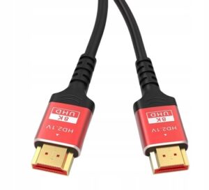 KABEL HDMI 2.1 ULTRA HDR 8K 60Hz 4K 120Hz VRR QMS ALLM QFT 1.5m CZERWONY