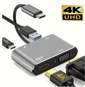 Adapter typu C na HDTV+VGA+U3+PD 4K Koncentrator adaptera 4 w 1 typu C