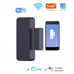 CZUJNIK OTWARCIA DRZWI I OKNA APLIKACJA ALEXA TUYA SMART WIFI CZARNY