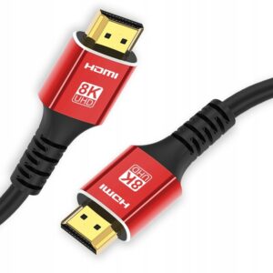KABEL HDMI 2.1 ULTRA HIGH SPEED UHD 8K 4K 120Hz 1M CZERWONY