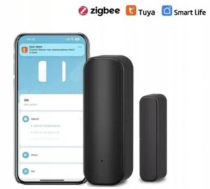 CZUJNIK OTWARCIA DRZWI I OKIEN ZIGBEE TUYA SMART LIFE CZARNY WYMAGANA BRAMA