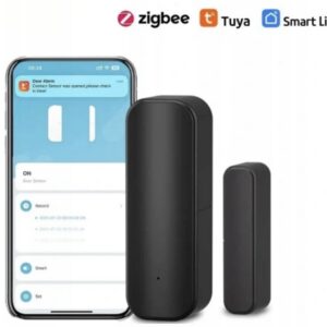 CZUJNIK OTWARCIA DRZWI I OKIEN ZIGBEE TUYA SMART LIFE CZARNY WYMAGANA BRAMA