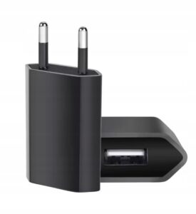 UNIWERSALNA ŁADOWARKA USB CZARNA DO TELEFONÓW ZASILACZ ŁADOWARKA USB