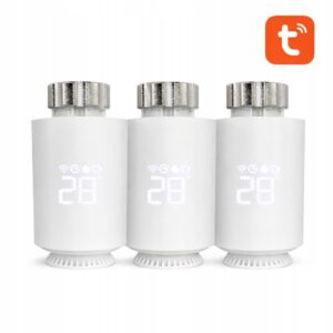 3x Inteligentny Termostat Zawór Głowica Grzejnikowy z LCD Me167 Zigbee Tuya