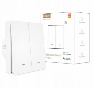 MOES Smart Włącznik Podwójny WiFi Tuya Przyciskowy Sterowanie Telefonem