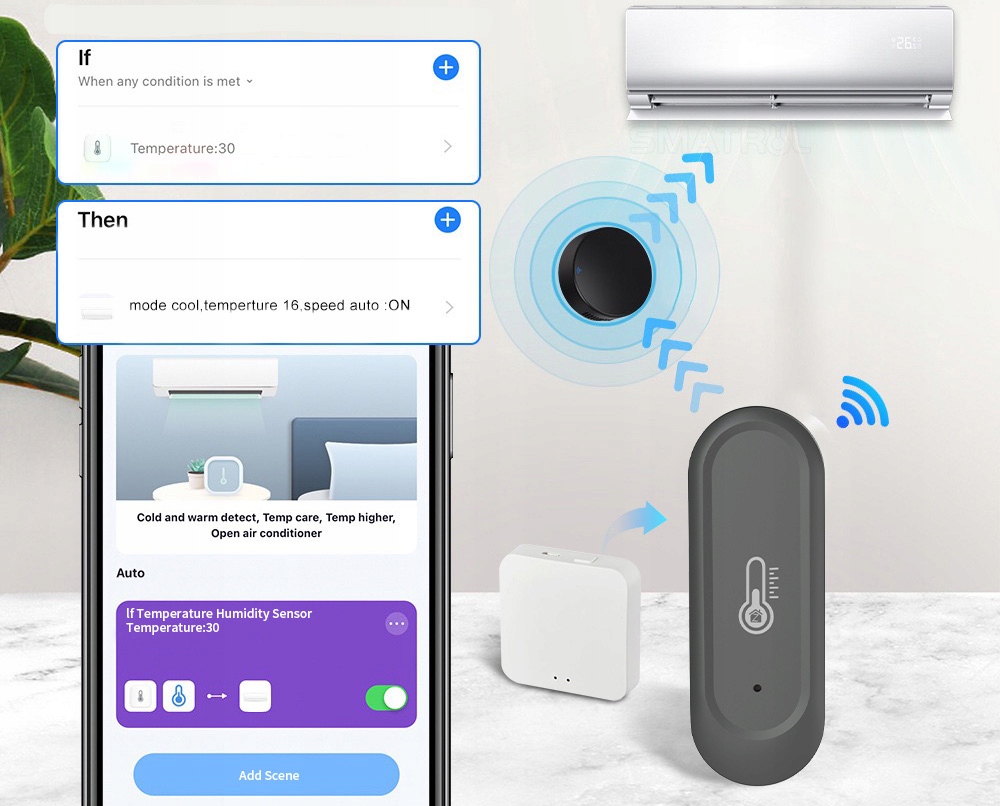Czujnik temperatury i wilgotności zewnętrzny czarny IP65 ZigBee Tuya - obrazek 8